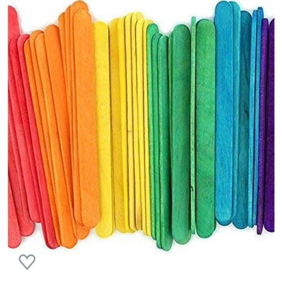 1000 Popsicle sticks assorted colors box full of craft wood project pieces -50 - Picture 4 of 5